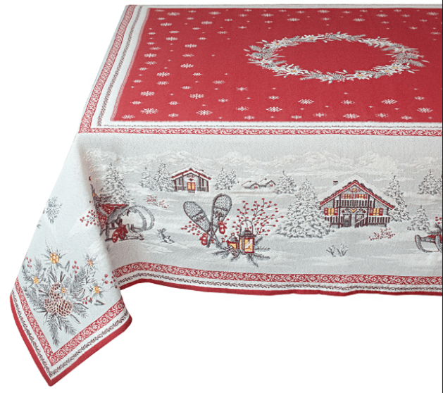 French Jacquard Tablecloth DECO (Savoie. 2 colors) - Click Image to Close